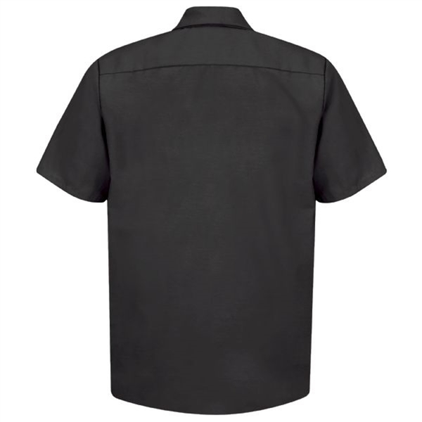 Workwear Outfitters Mens's Short Sleeve Indust. Work Shirt Black, Large SP24BK-SS-L